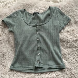 brandy melville sage green zelly top